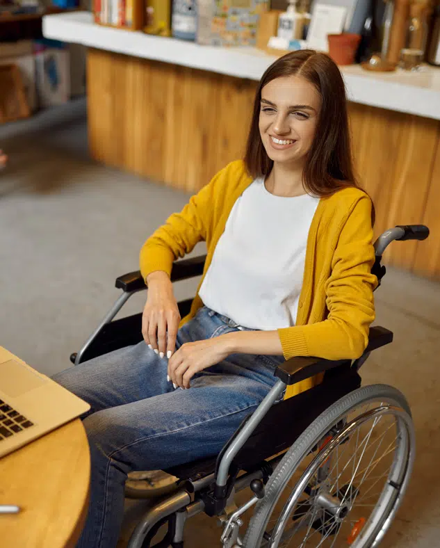 woman with ms in wheelchair